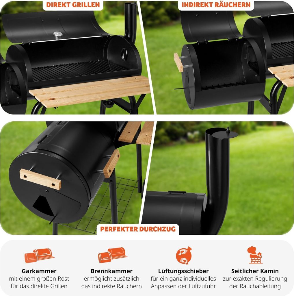 Holzkohlegrill 115 x 67 x 115 cm Produktbild 7