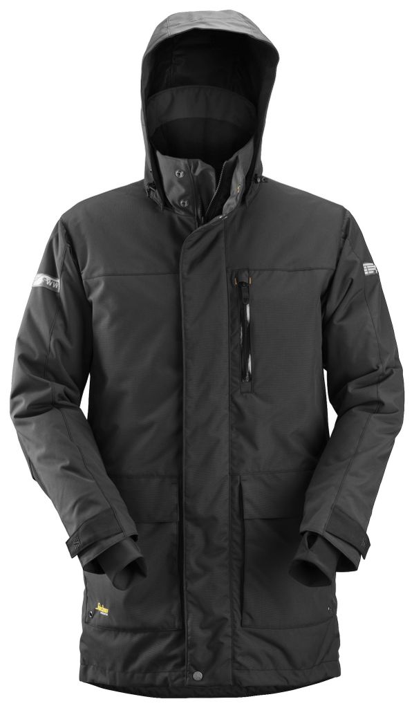 Snickers AllroundWork wasserdichter 37.5 isolierter Parka, EN 343 Schwarz-XXXL
