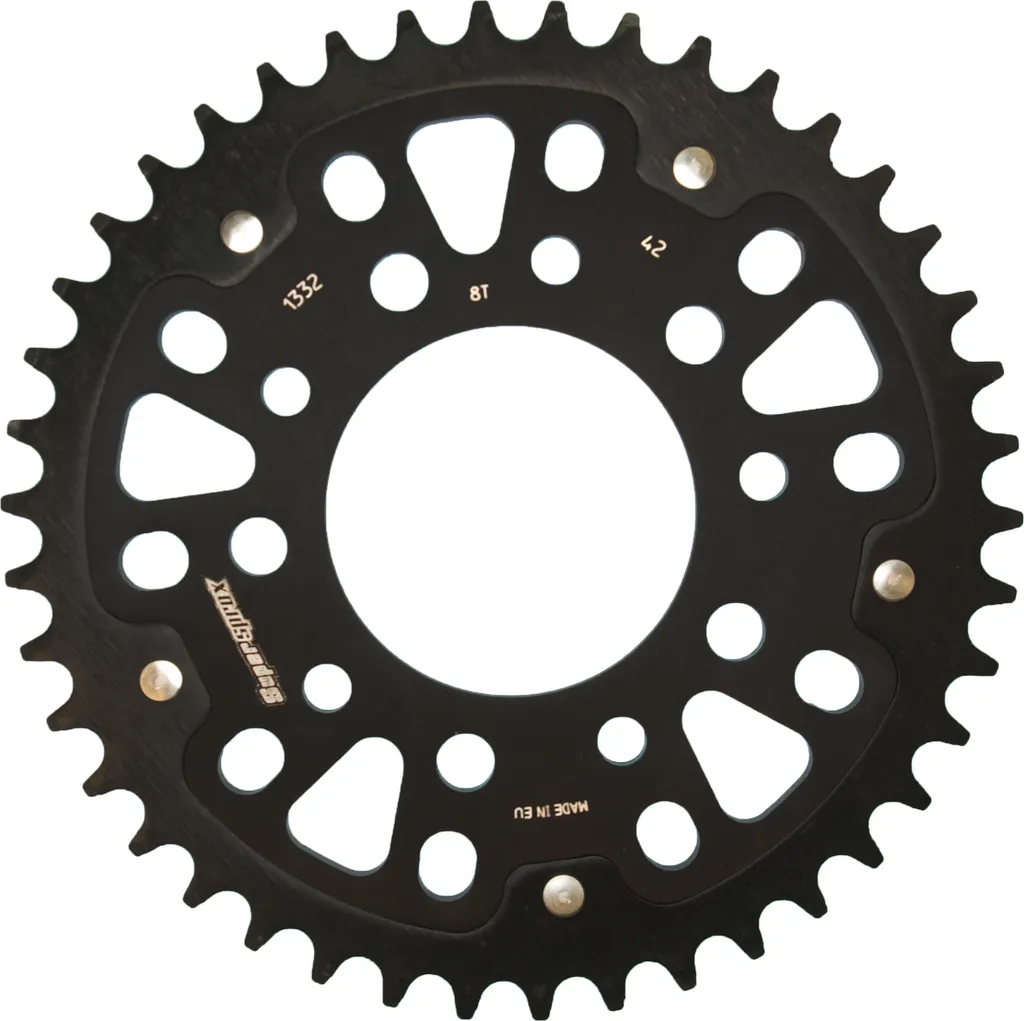 Couronne Supersprox Stealth 525 42 dents noire RST-1332:42-BLK moto