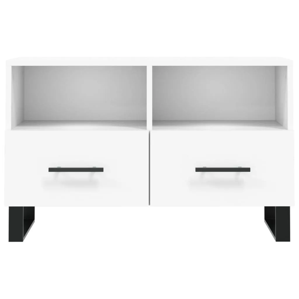 Mobile Porta TV Moderno Bianco 80x36x50 cm - Mobiletto Design Legno - 5