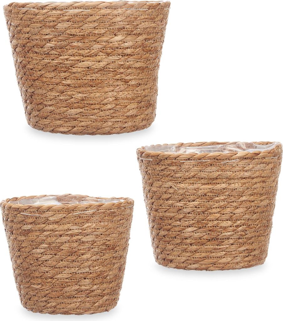 Pletené obaly na květináče RUSTIC, 3 kusy Obrázek produktu 