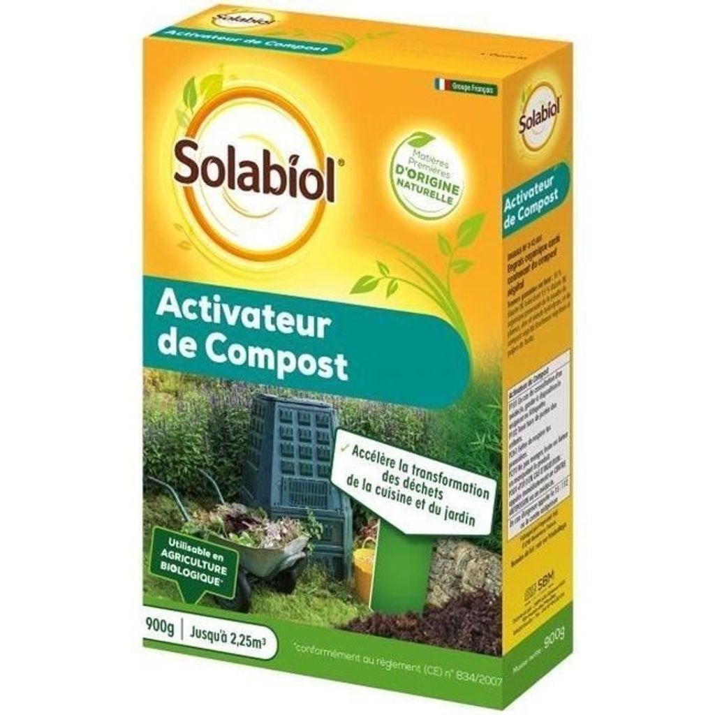 Kompostaktivator, Solabiol, 900g, Natürlicher Schnellkomposter, Organischer NPK Dünger 10-1,5-0,5, Für Biologische Landwirtschaft Geeignet