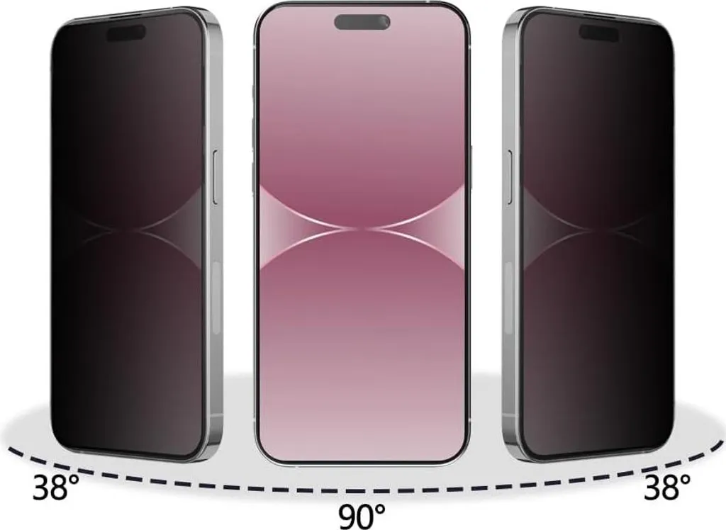 Slanku [3 Pezzi] Pellicola Privacy Per IPhone 15 Pro Max E 15 Plus - Vetro Temperato 9H Antigraffio E Anti-impronta
