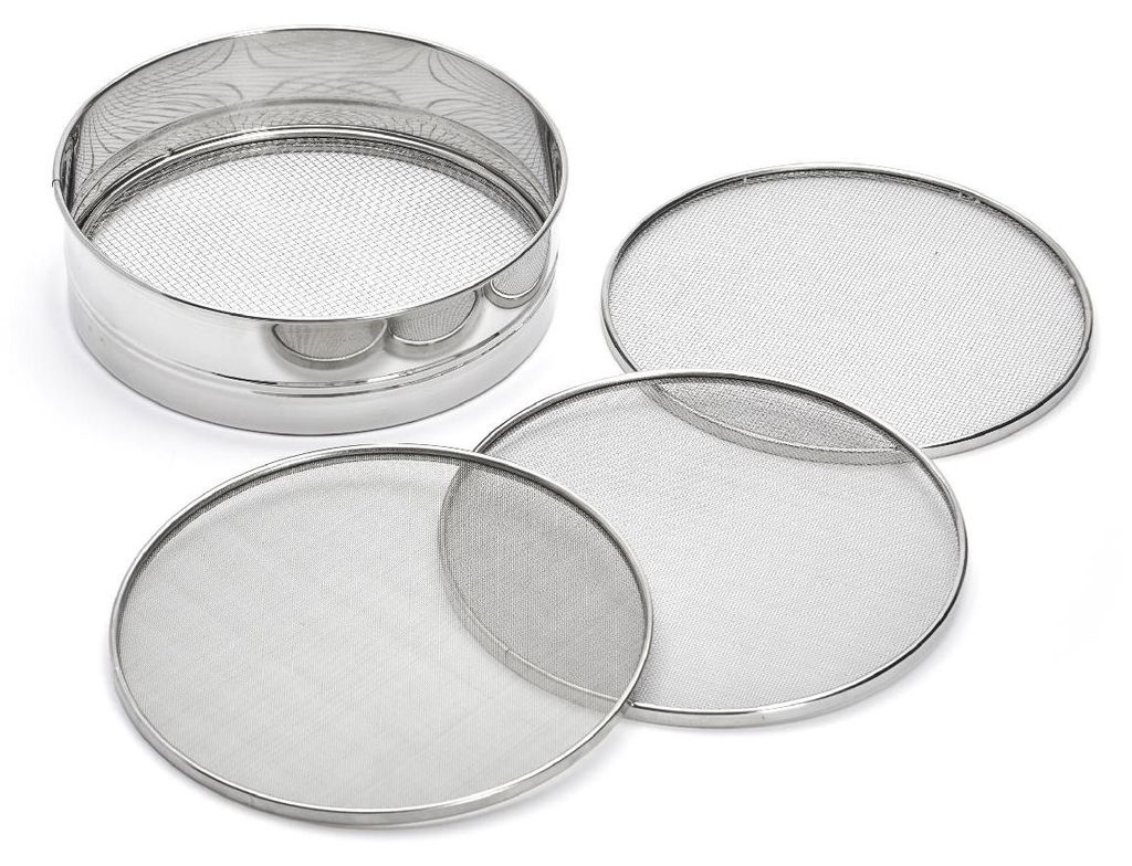 De Buyer EDELSTAHL SIEB, 4 AUSWECHSELBARE SIEBEINSÄTZE Produktbild 