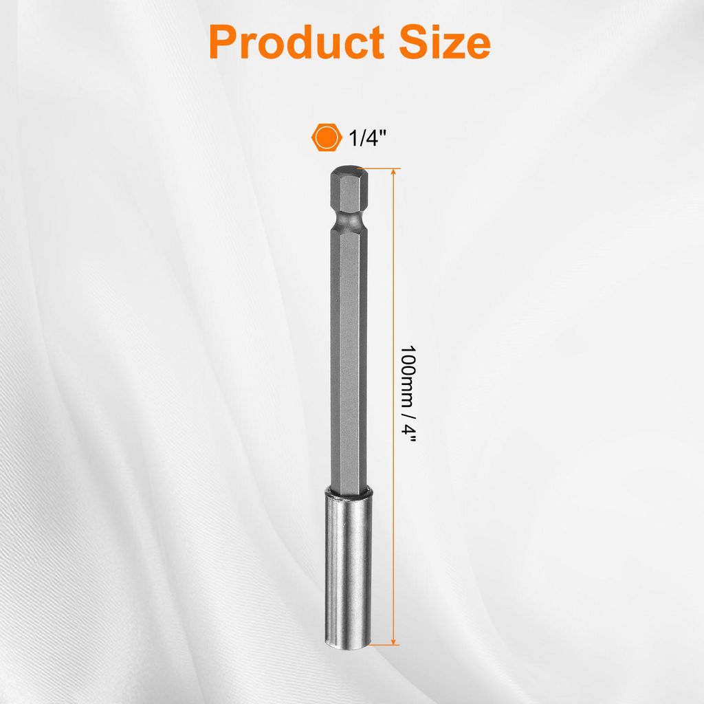 Magnetischer Bit-Halter 100mm/4 Zoll L?nge 1/4 Zoll Sechskantschaft Bitsatz Cr-V Stahl Verl?ngerung Schraubendreher Schnellwechsel-Bit-Adapter