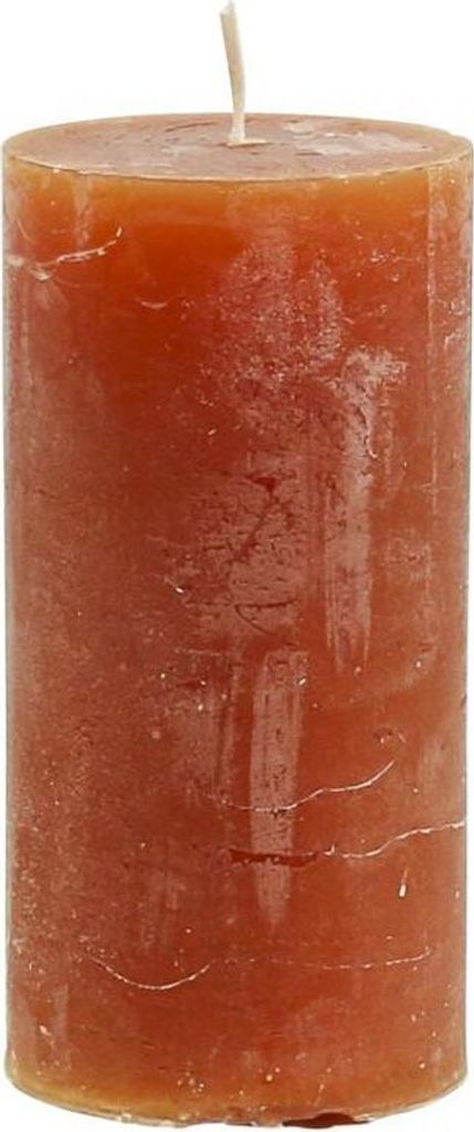 Rustikale Stumpenkerzen mit durchgefärbtem Wachs und langer Brenndauer, 4 Stück