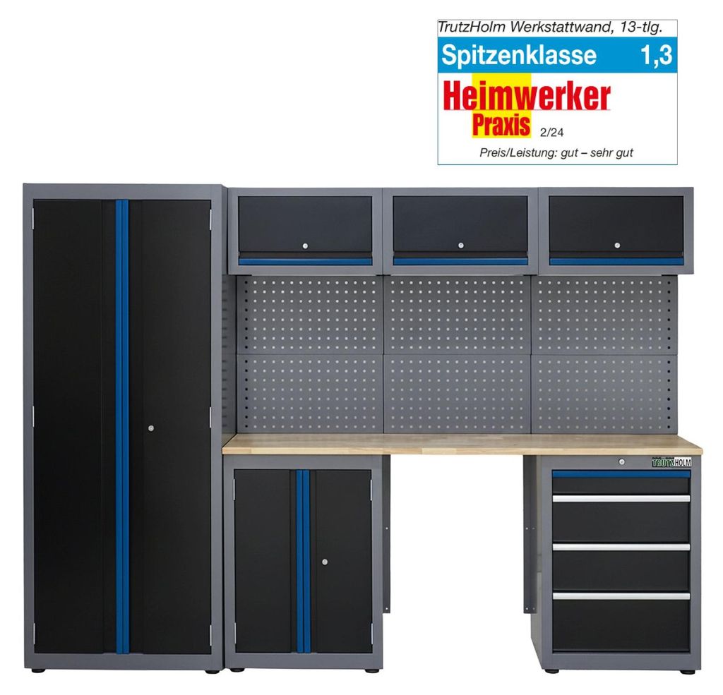Werkstattwand 13-tlg. modulares Werkstattschranksystem aus Produktbild 