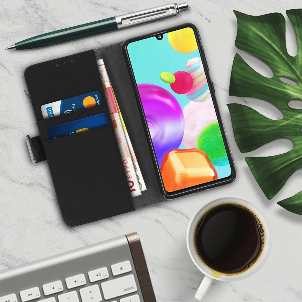 Flip Cover Avizar per Samsung A41 Nera - Elegante e Pratica - 3