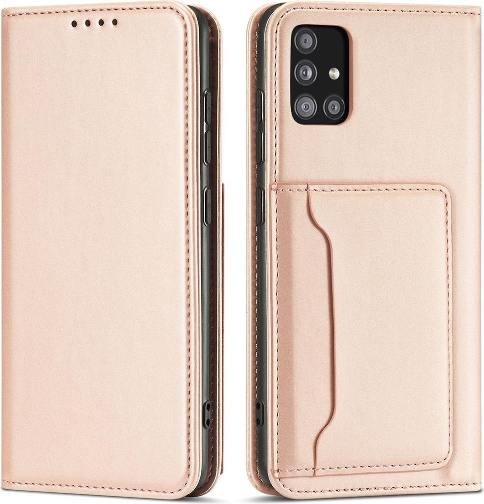 Hülle mit Kartenfach Magnetkartenhülle für Xiaomi Redmi Note 11 Pro, rosa