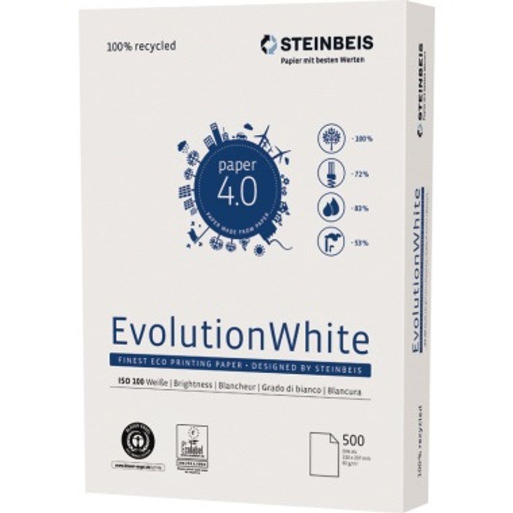 Steinbeis Multifunktionspapier Evolution White Papierformat: DIN A4 Grammatur: 80 g/m²