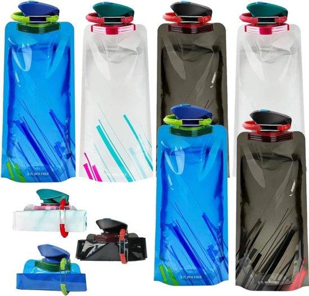 Faltbare Trinkflasche 500ml, BPA-frei, für Outdoor, Wandern, Fahrrad