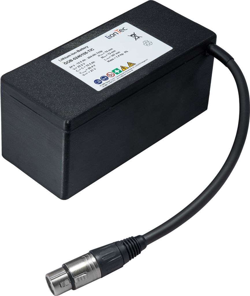 LionTec Golf Batterie 24V (25,2V) - 10,5A Ticad Produktbild 
