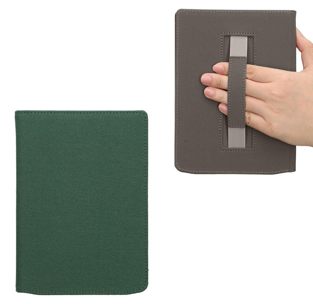 kwmobile Klapphülle kompatibel mit Pocketbook InkPad 4 / Color 3 / Color 2 / Vivlio InkPad 4 / InkPad Color 3 Hülle - Canvas Case - eReader
