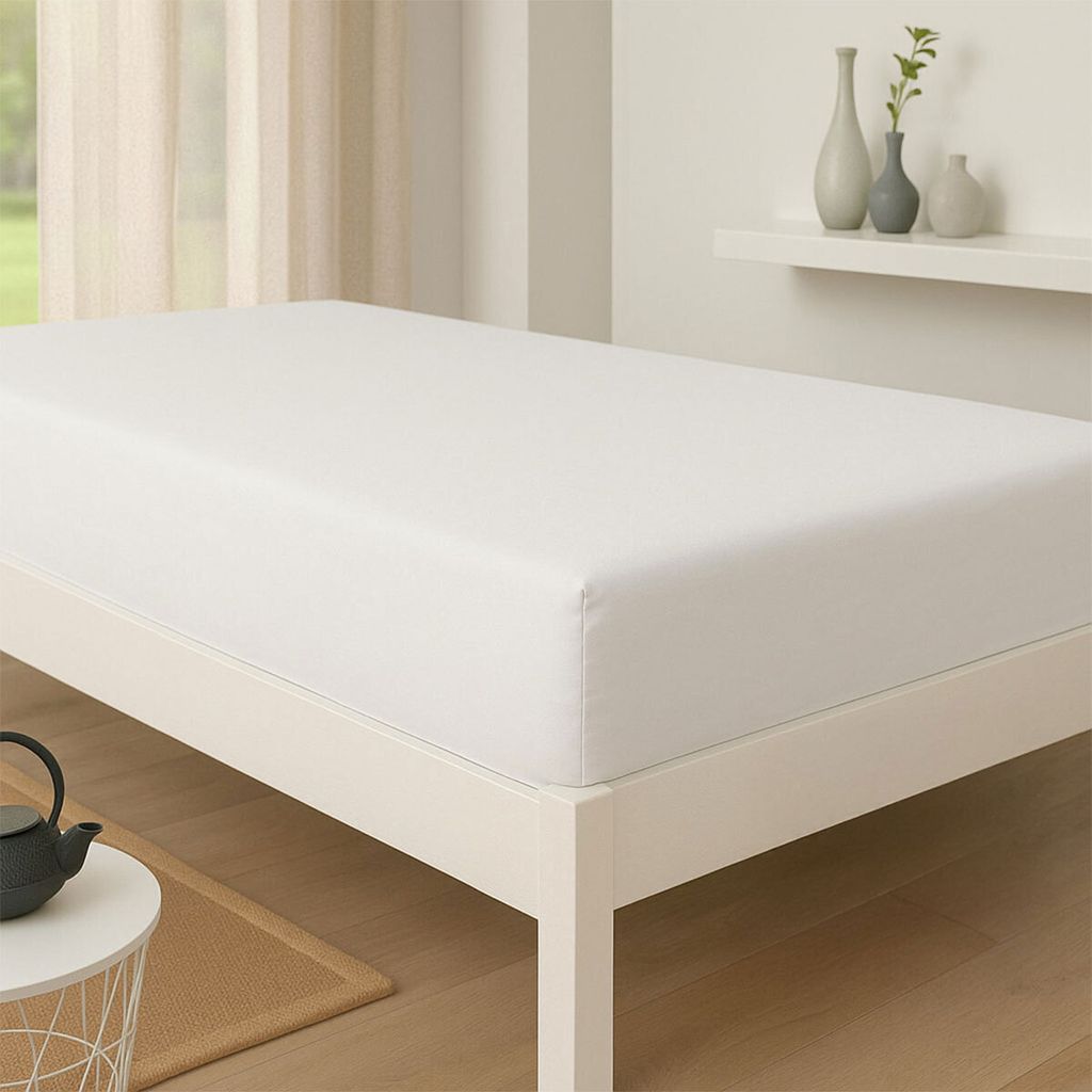 Bettwaren-Shop Jersey Spannbetttuch wasserdicht 90x190 - 100x200 cm weiss