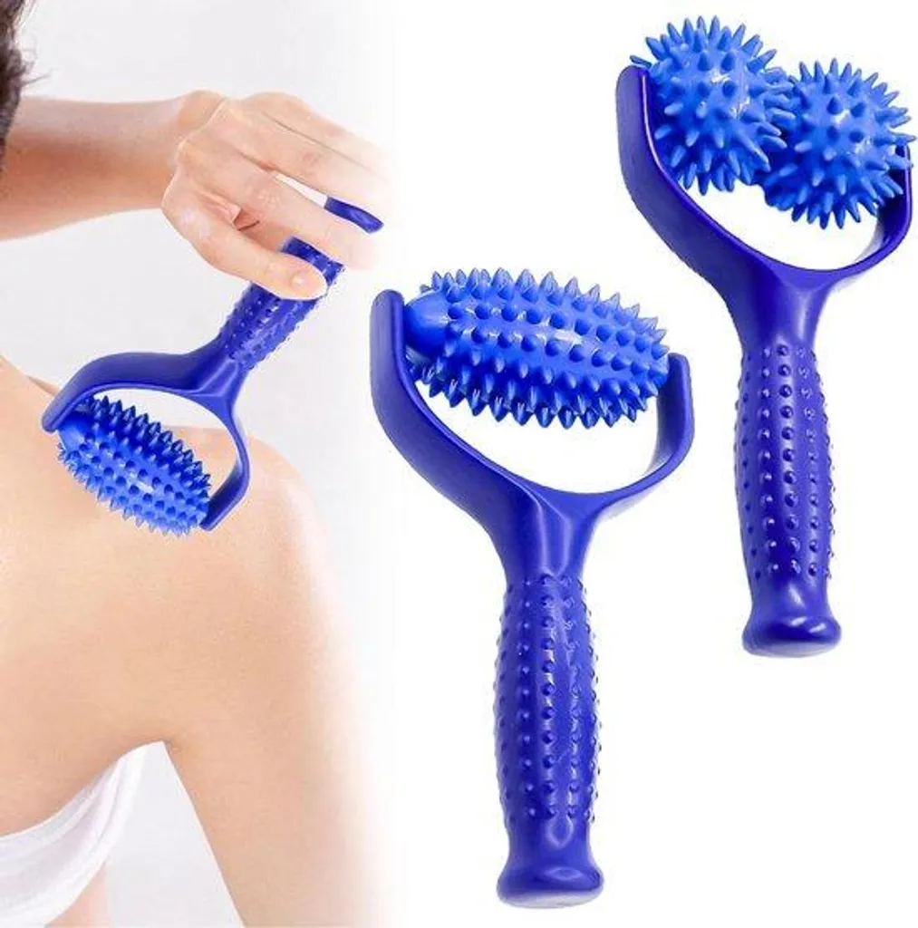 Massage des pieds et du dos : lot de 2 accessoires bleus anti-tensions
