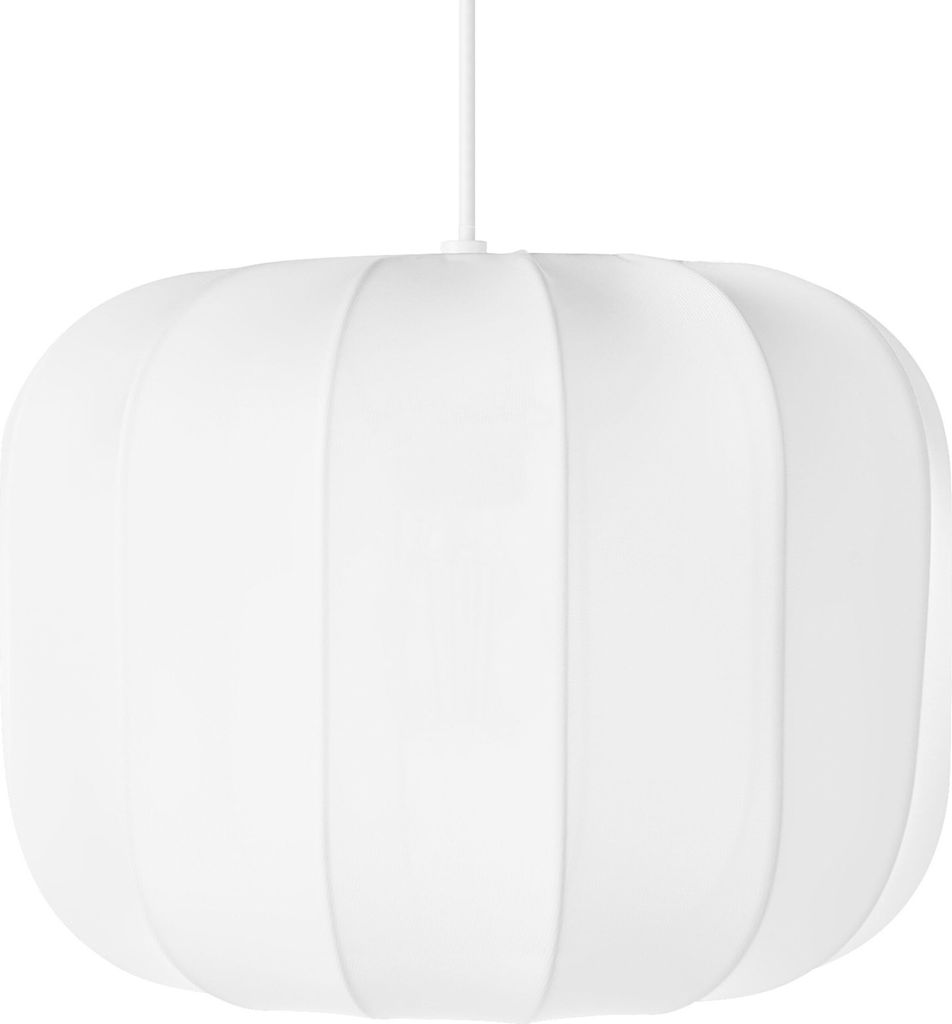 BELIANI Hängelampe Weiß mit Nylon Schirm Modernes Design Beleuchtung Hängeleuchte Esszimmer Wohnzimmer Schlafzimmer