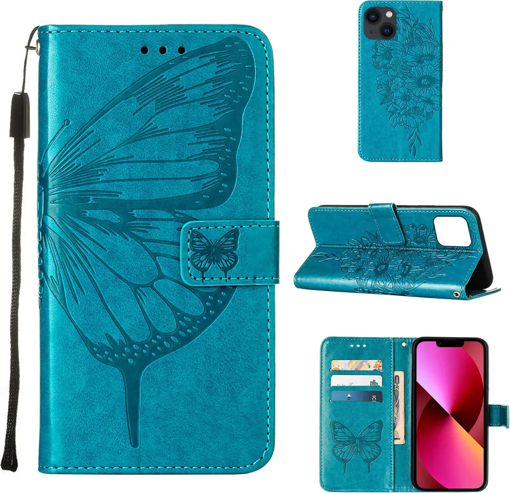 Custodia Flip iPhone 12 Pro Max Oro Rosa | Look Farfalla Glamour