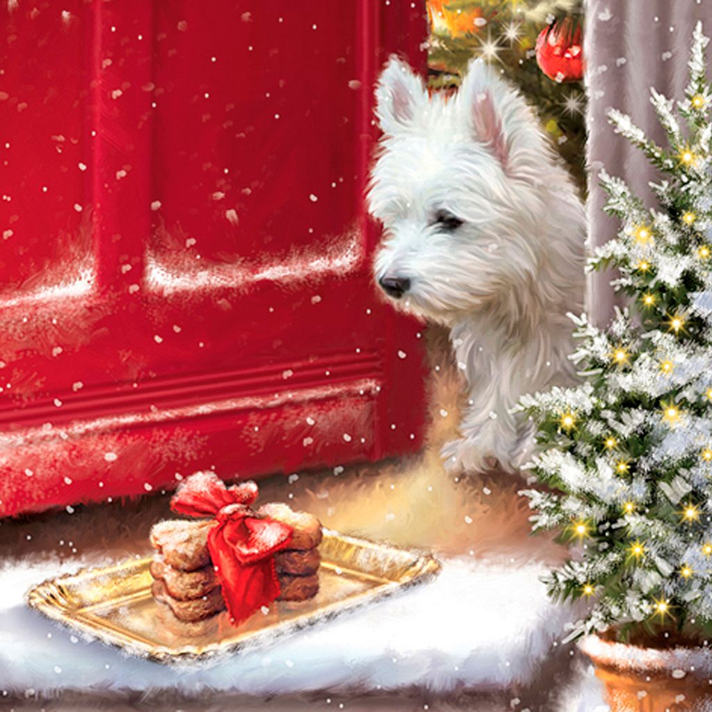 Tovaglioli 33x33 cm - Delicious Westie Treats Immagine del prodotto 