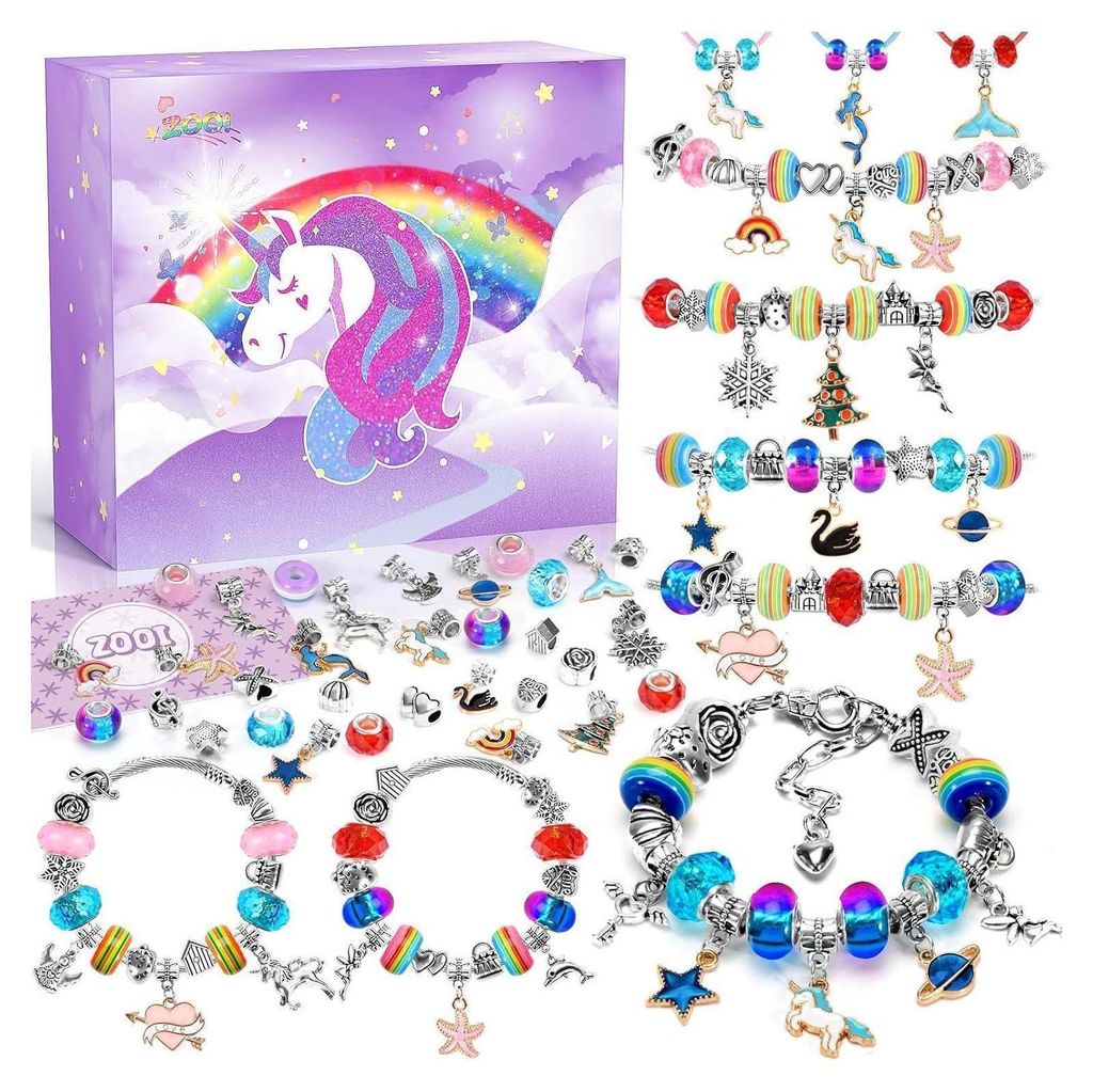 Einhorn Armband Bastelset Mädchen DIY Schmuck Geschenk 4-13 Produktbild 