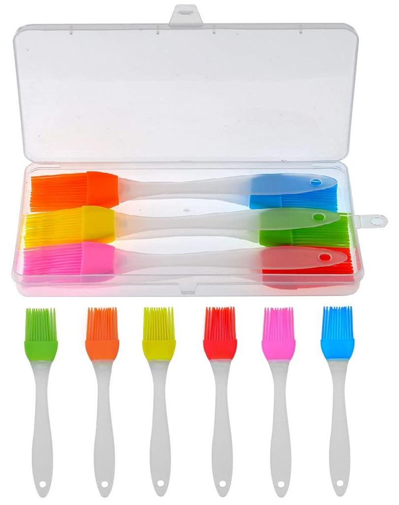 Silikonpinsel, hitzebeständige Silikon-Backpinsel, Küchenpinsel zum Grillen, Kuchenbacken und für andere n, in 6 Farben