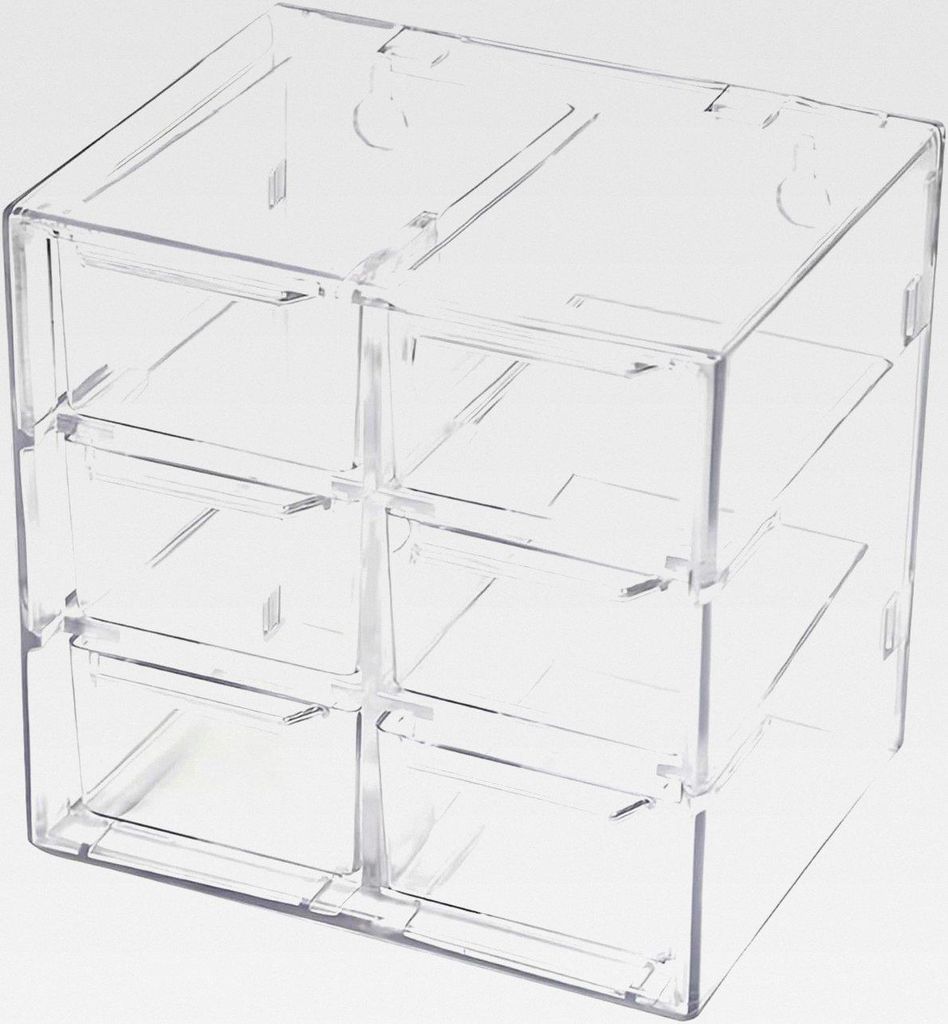 Kosmetik Aufbewahrungsbox, Schubladenschrank Kunststoff, Stapelbarer Schubladenbox für Desktop Storage, Schreibtisch Organizer mit 6 Schubladen, K...