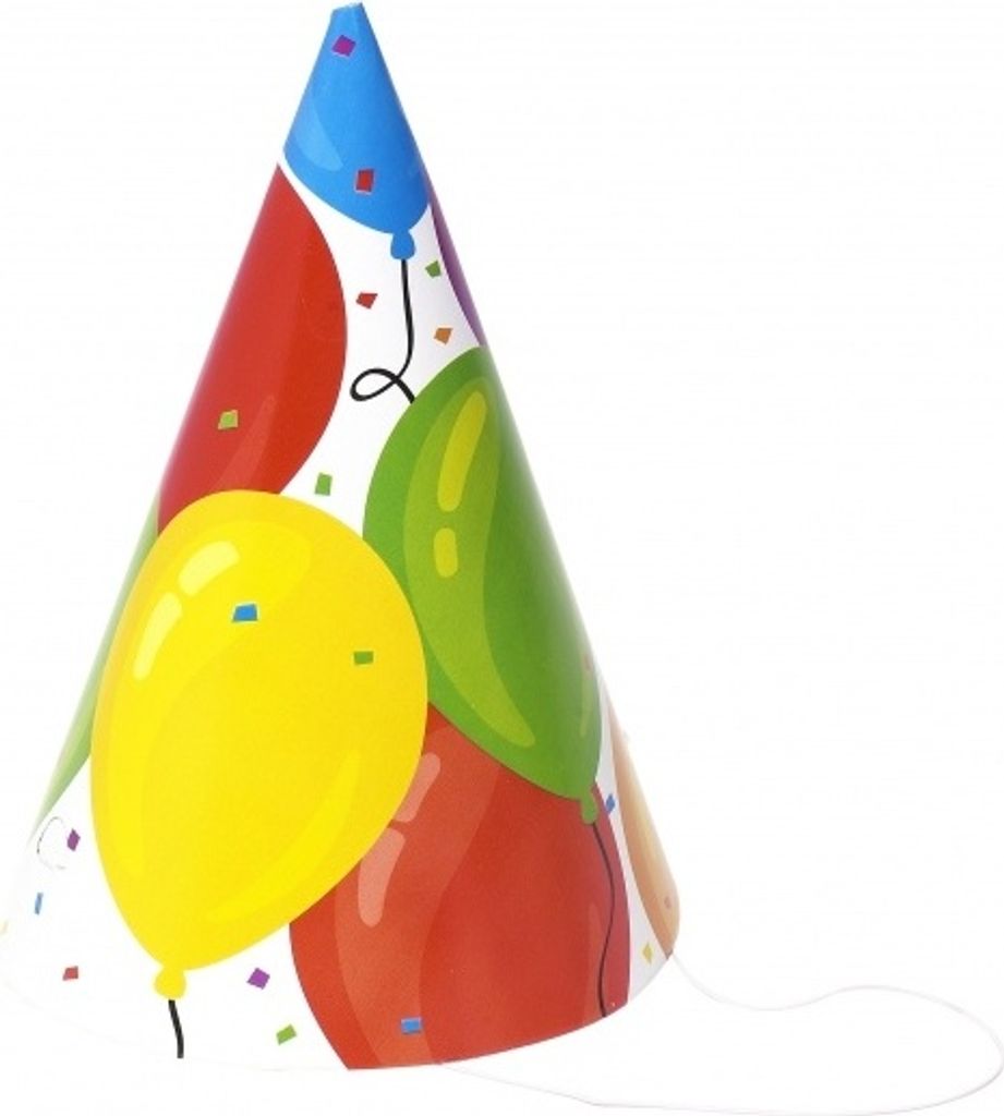 Partyhüte für Kindergeburtstag, 6 Stück, mehrfarbig, 10,5 x 15 cm (T x H)