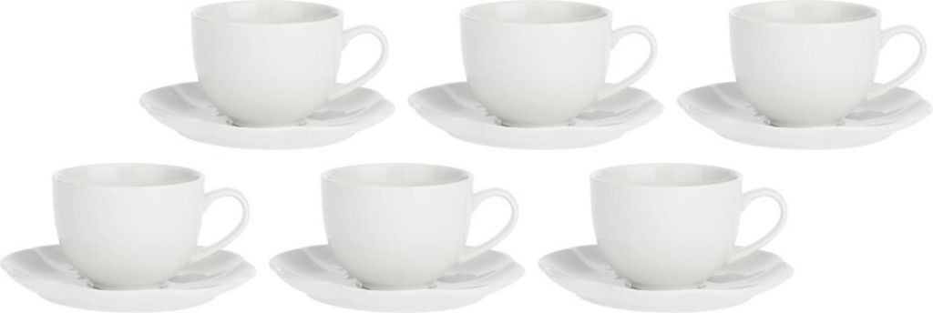 La Porcellana Bianca Set mit 6 Teetassen mit Untertasse 200 ml P000200016Z