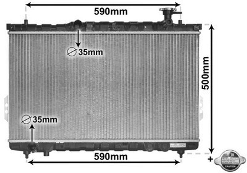 VAN WEZEL 82002109 Kühler Wasserkühler Motorkühler für HYUNDAI SANTA FÉ I