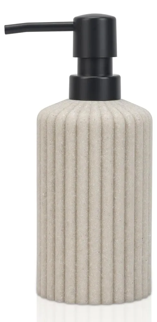 Flacon pompe rechargeable style ancien en résine pour savon et soin