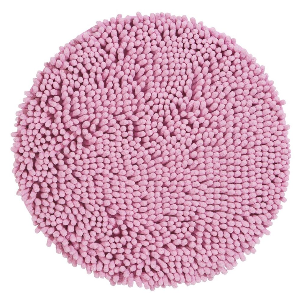 PANA Chenille Badematten Serie aus Mikrofaser - versch. Varianten, Größe:rund 56 cm, Farben:Rosa