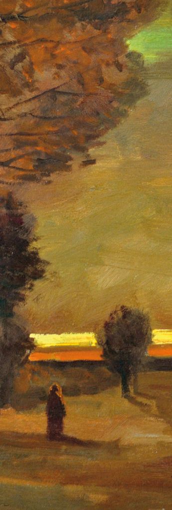 Vincent Van Gogh Kunstdruck Bild - Herbstlandschaft In Der Abenddämmerung, 1885 (158 x 53 cm)