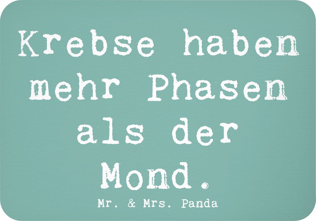 Mr. & Mrs. Panda magnet Spruch Krebs Phasen - Meeresbrise - Geschenk, haftmagnet, Sternzeichen, Geburtstagsgeschenk, Geschenke Astrologie, Notizhal...
