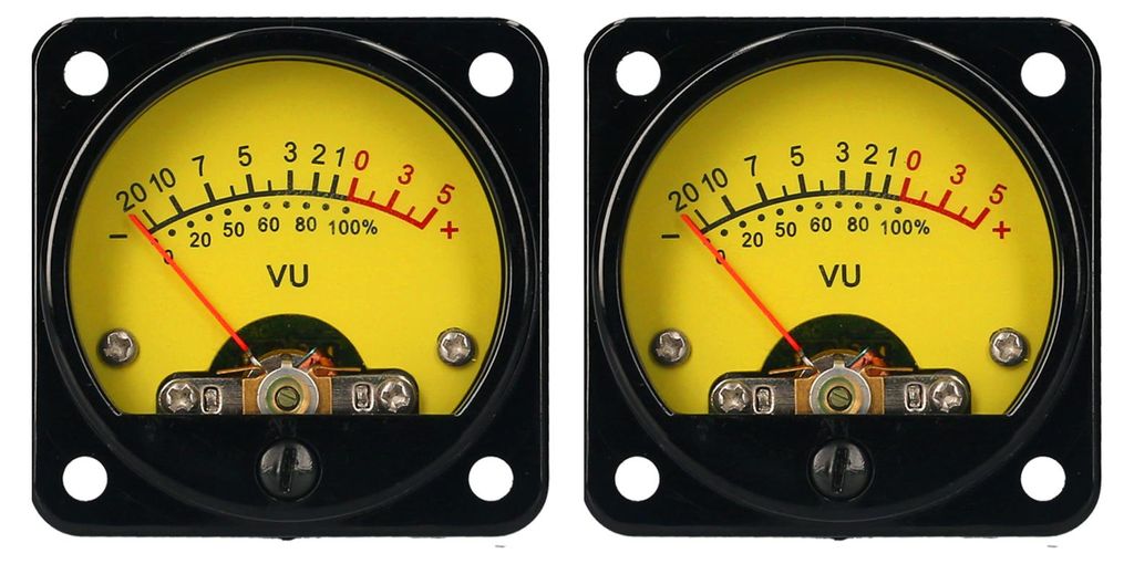 VU metry, 2 ks, výkonový zesilovač, přenosný, DB, vysoká Obrázek produktu 