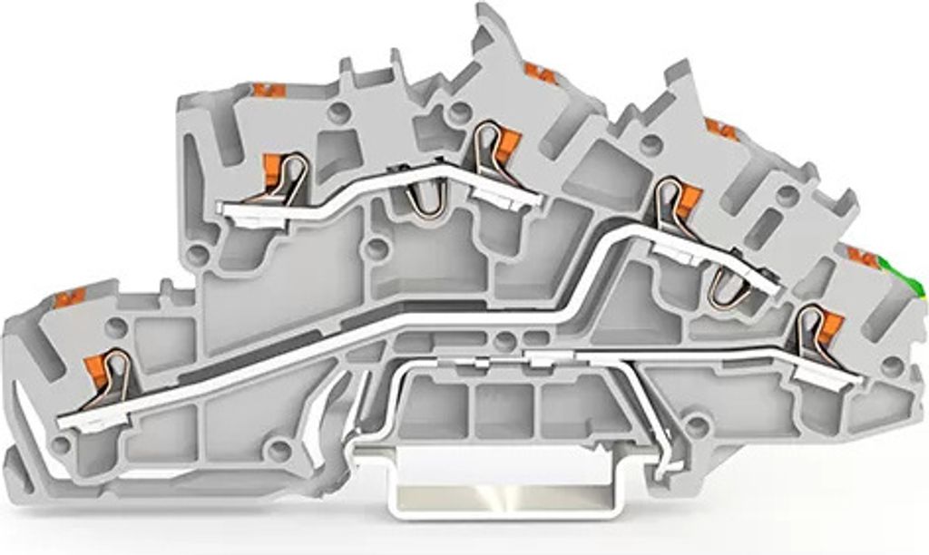 WAGO Installationsetagenklemme;mit Drücker;2,5 mm²;grau 2203-7645