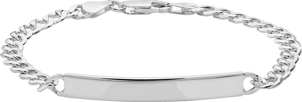 Klassisches 925 Sterling Silber Herren - Identifikationsarmband - 22cm*6mm, 7 Gramm; TRS25485