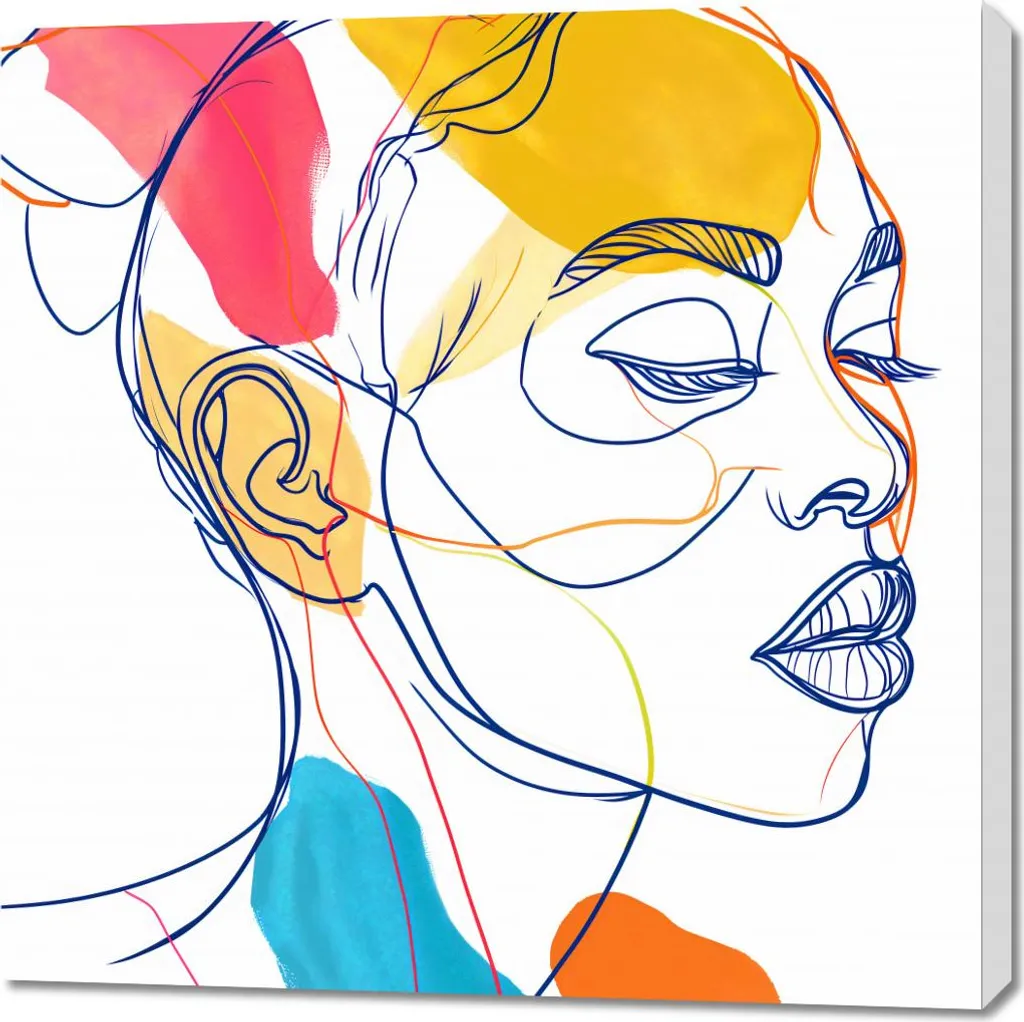 Quadro 90x90 cm Parole nei contorni