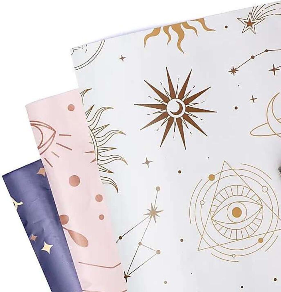 Geschenkpapier Astrologie 3 Bögen -- 50x90cm online bestellen
