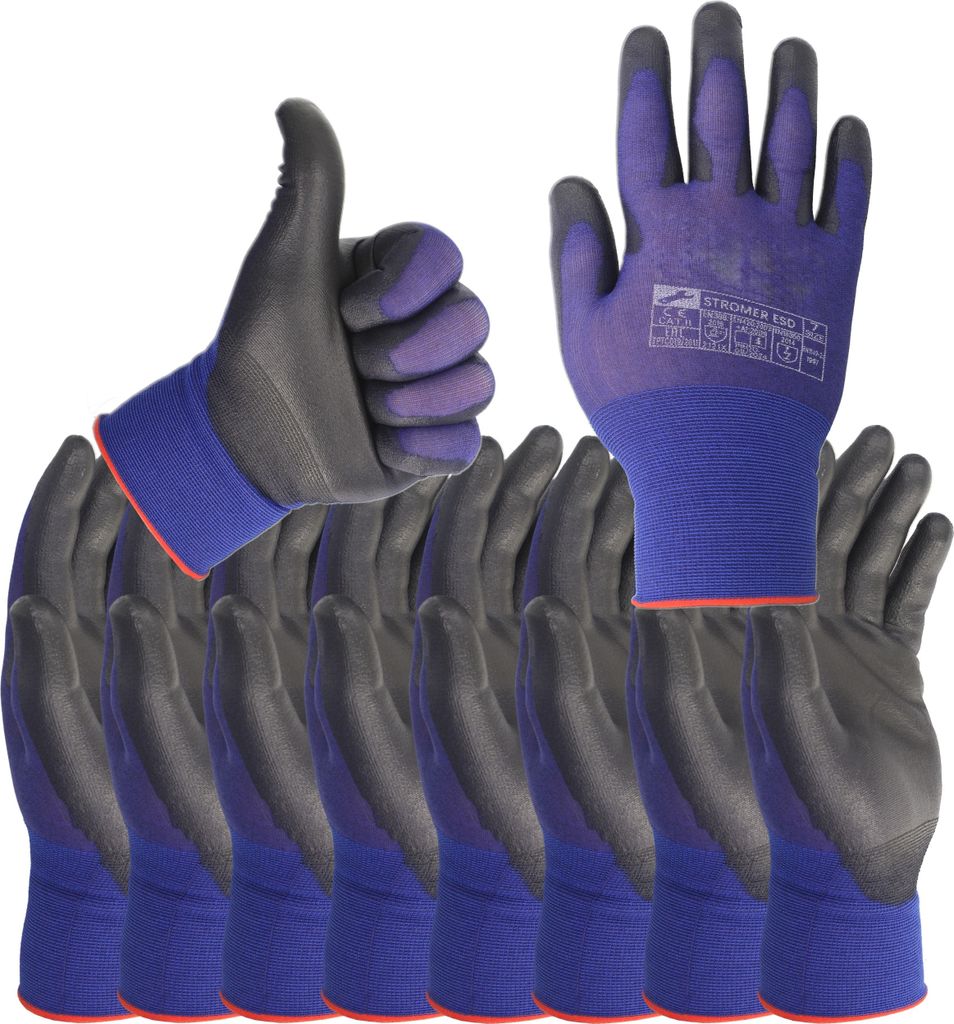 Minadax ESD Antistatik Handschuhe ELECTRO - 5 Paar, Größe S/7 - Für Reparatur, Montage & Reinigung in Elektronik, Auto und Motorrad