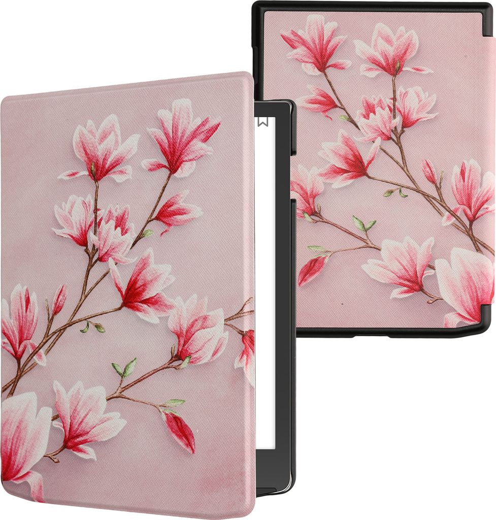Kwhmobile Klapphülle Für Pocketbook/Vivlio EReader – Canvas Case Mit Handschlaufe In Dunkelblau