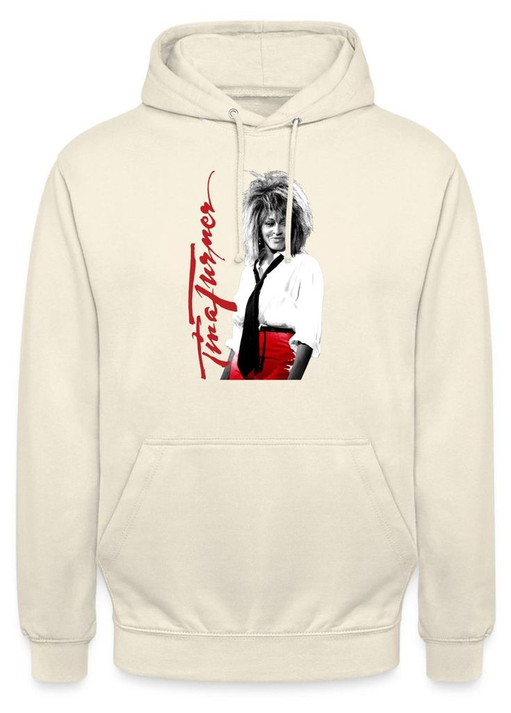 Spreadshirt Tina Turner Fotografie Mit Signatur Uni Hoodie, Produktbild 