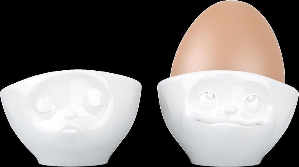 FIFTYEIGHT Eierbecher Set Nr.1 - Küssend & Verträumt weiß Obrázek produktu 