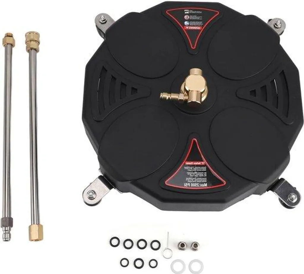 Nettoyeur haute pression 2500 PSI à 4 roues pour surfaces et allées 13"