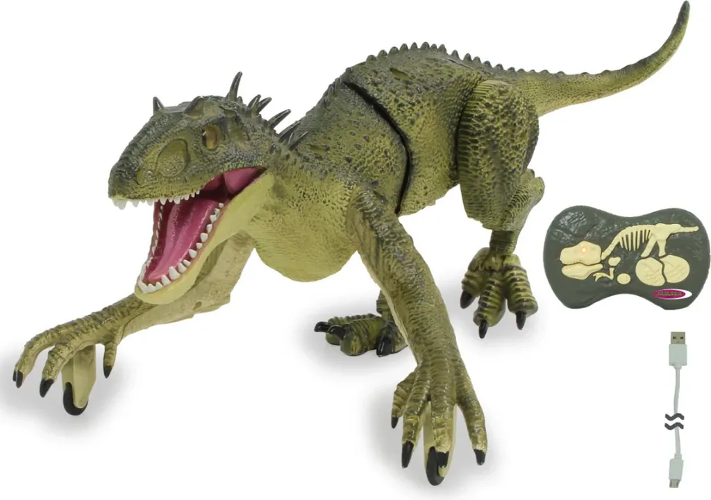 Dinosaure Robot Interactif Exoraptor Jamara Vert avec Télécommande 2,4GHz - 3