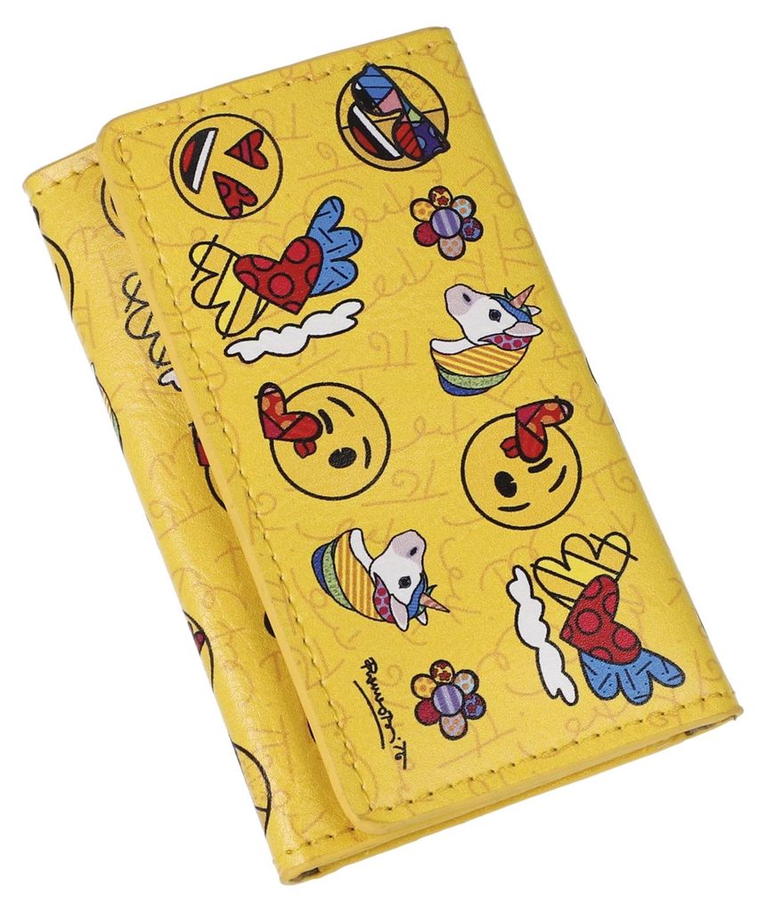 Goebel Schlüsselmäppchen emoji by Britto - Summer Feeling, Mappe, Kunstleder, Gelb, 66460451