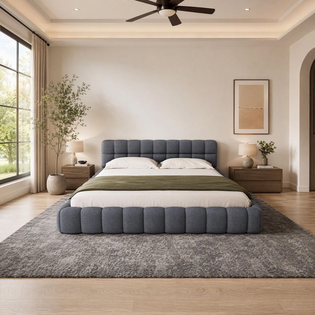 INONEFT Bubble Bett 160x200, łóżko tapicerowane z listew, Zdjęcie produktu 