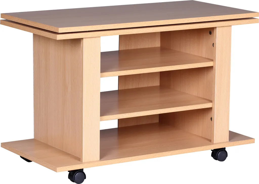 Solution TV Orientable : Meuble Pivotant sur Roulettes pour Angle de Vue - 2