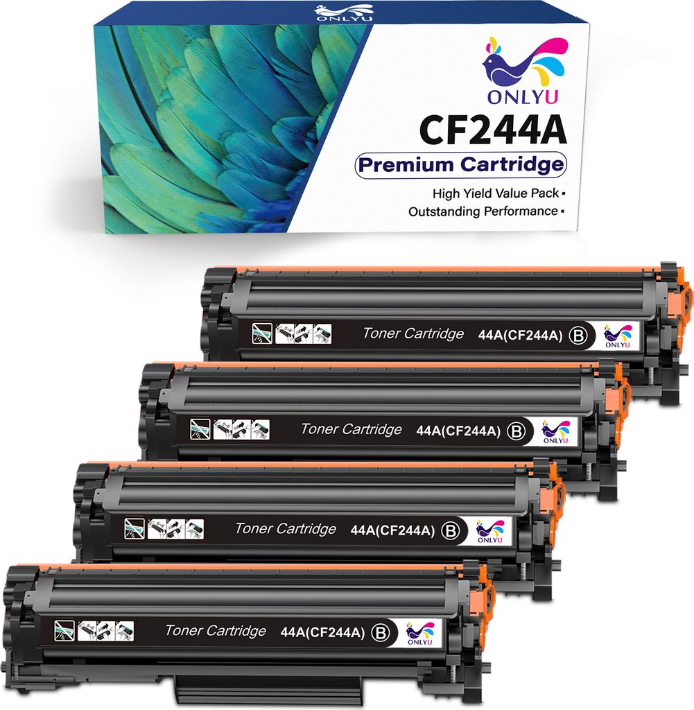 ONLYU 4PK 44A/CF244A Schwarz Toner Kompatibel für HP Laserjet Pro MFP M28a M28w M15w M15a