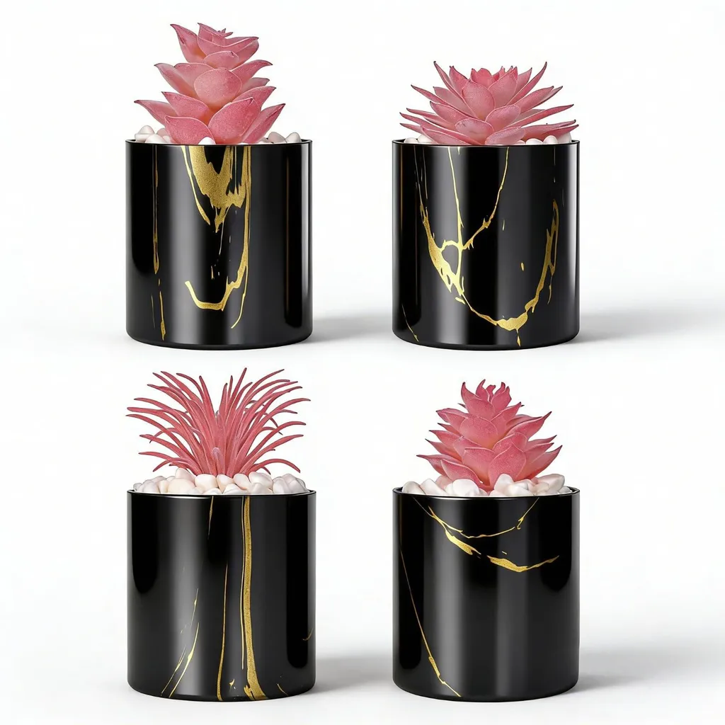 Plantes Décoratives Artificielles pour Mariage, Bureau et Salon - 4pcs