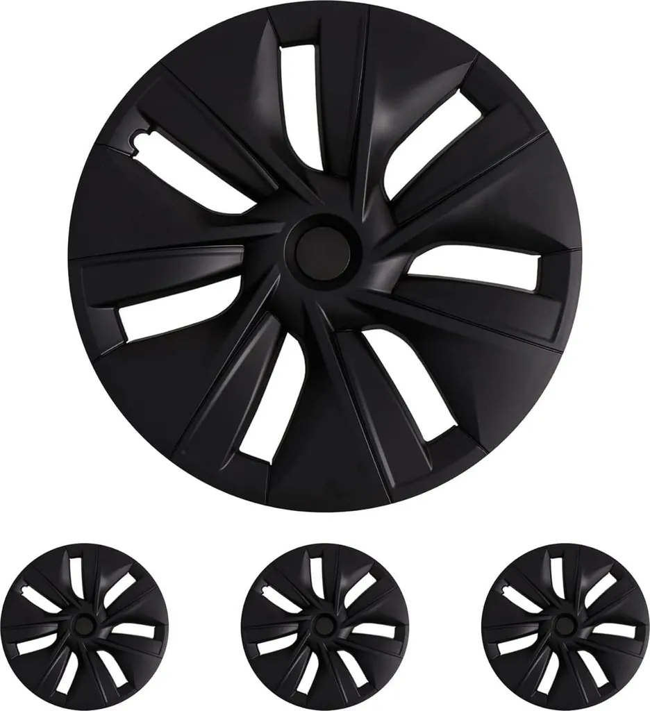 Enjoliveurs 19 pouces Tesla Model Y noir mat : protégez vos jantes OEM