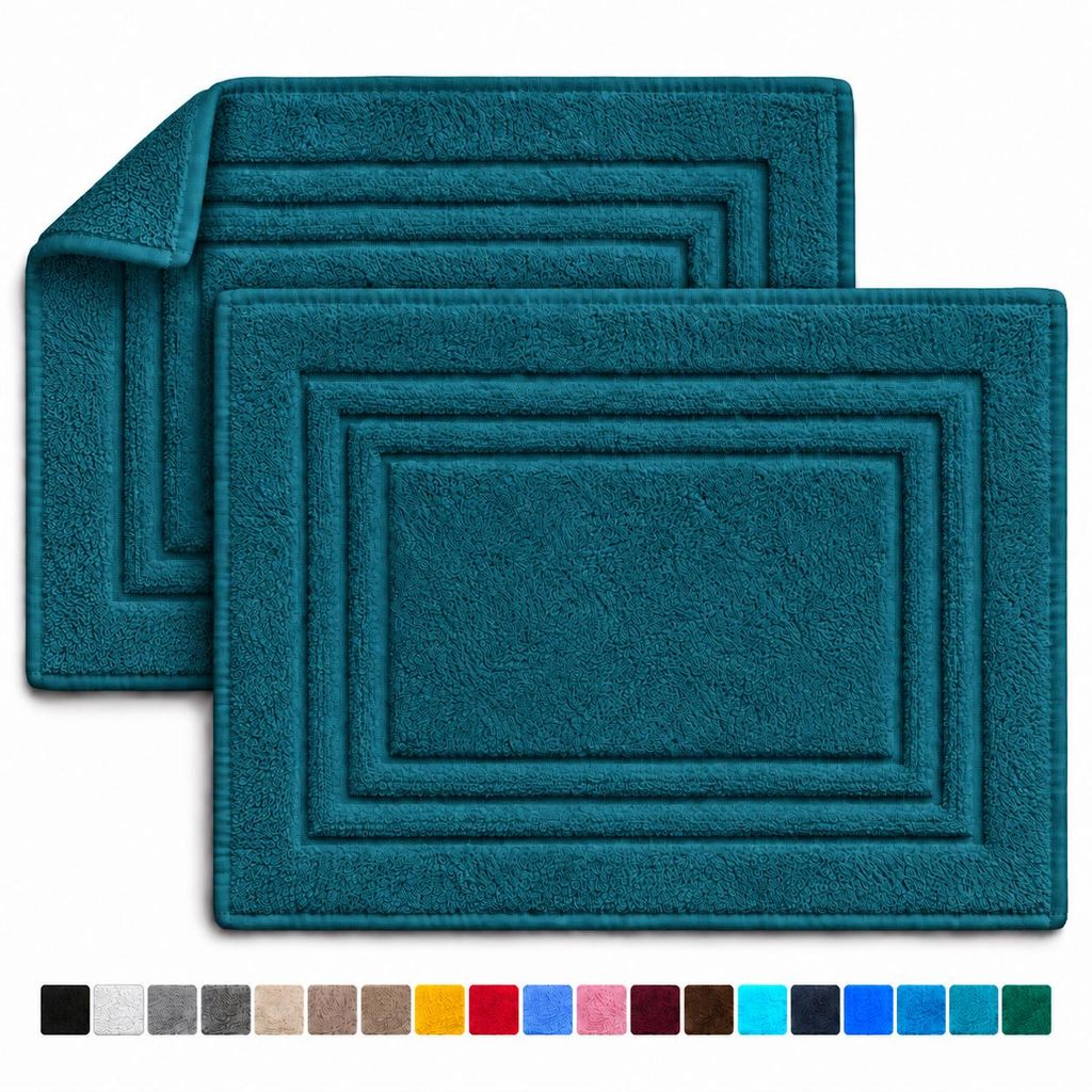 Komfortec Badematte 2er Set 50x70 cm, 100% Baumwolle, 600 Produktbild 